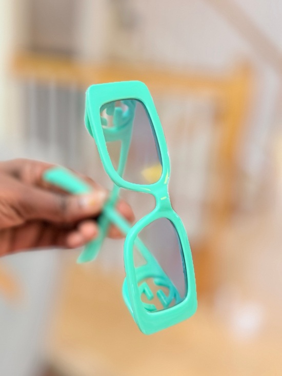 Mint Green Rectangular Sunglasses main image 12